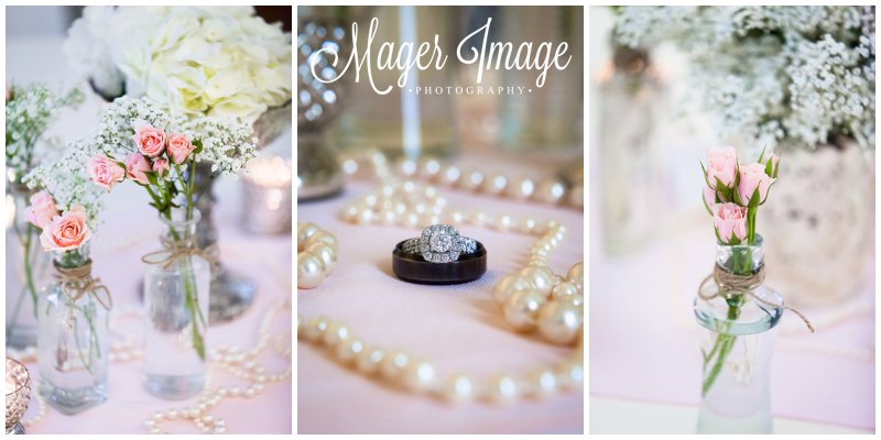 wedding details in blush pearls macro shots