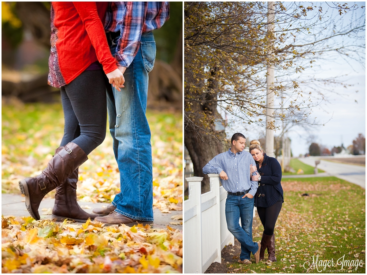 fall boots red shoes leaves engagement mager image