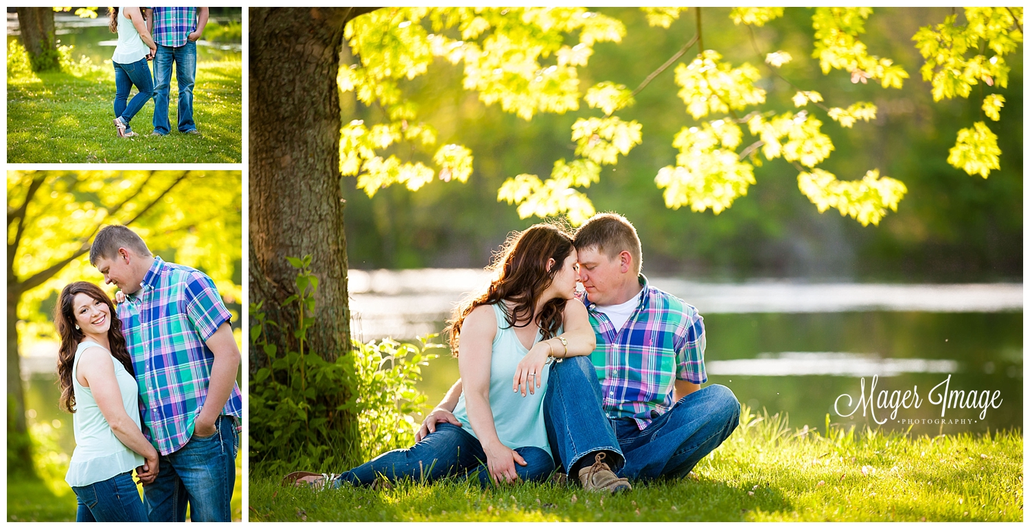 engagement session under tree