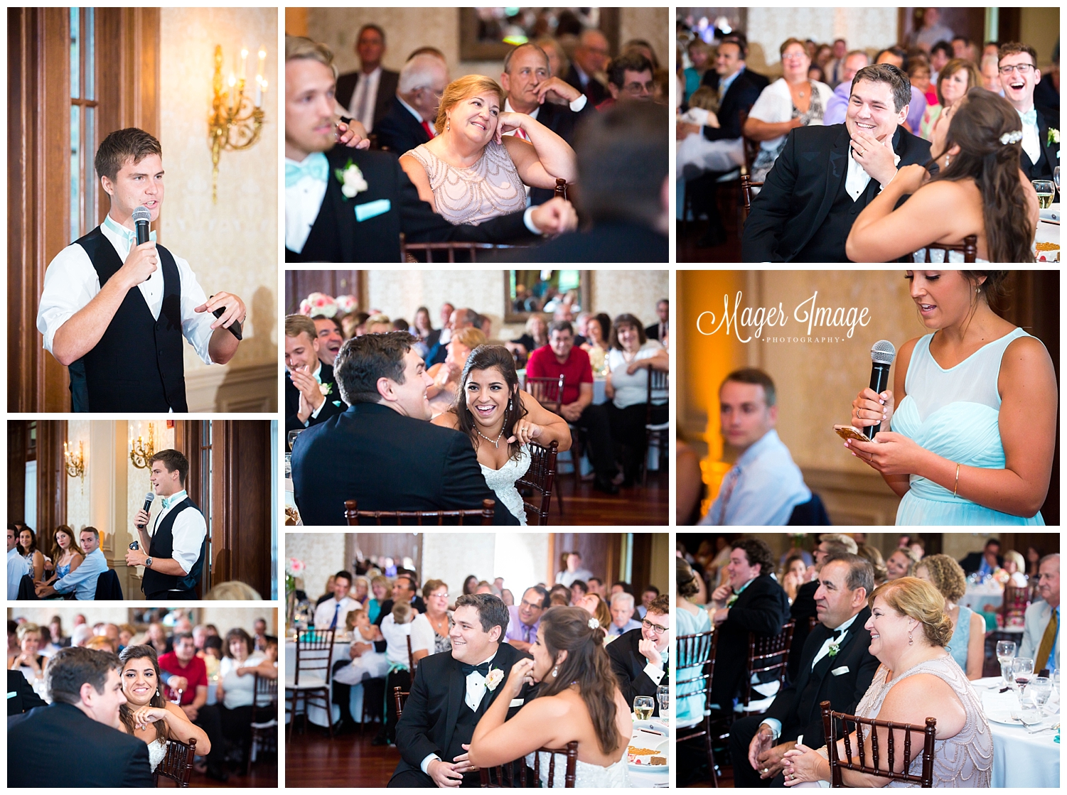 toasts during wedding reception