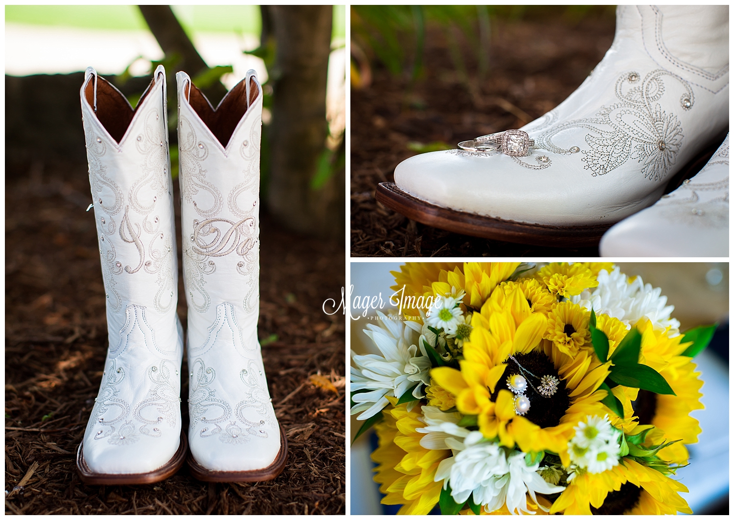 cowboy wedding day boots i do