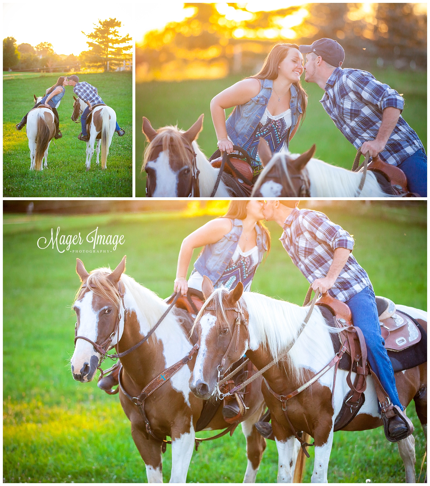 sweetheart session horses sunset