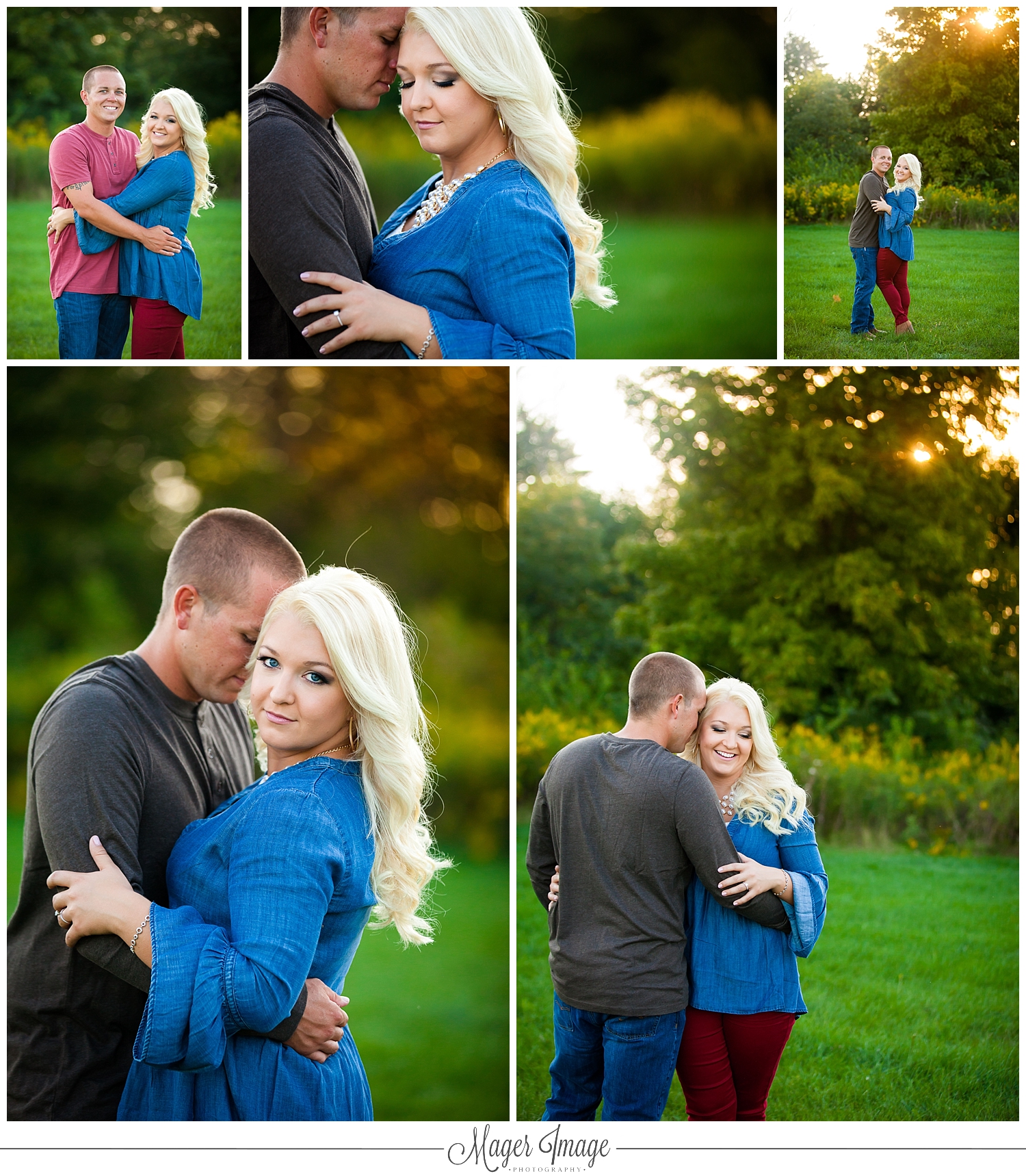 meadowbrook park green fall engagement session
