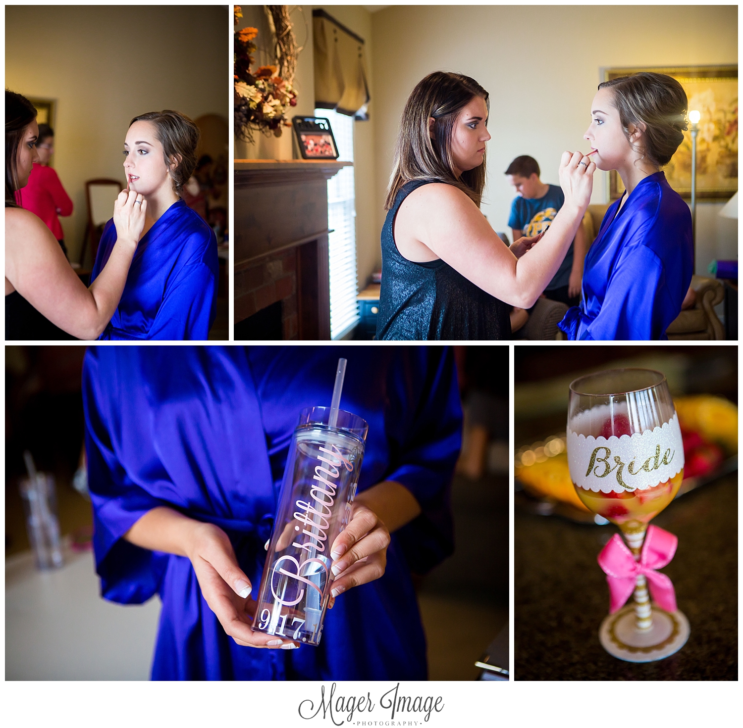 bride getting ready purple robe wine glass tumblr