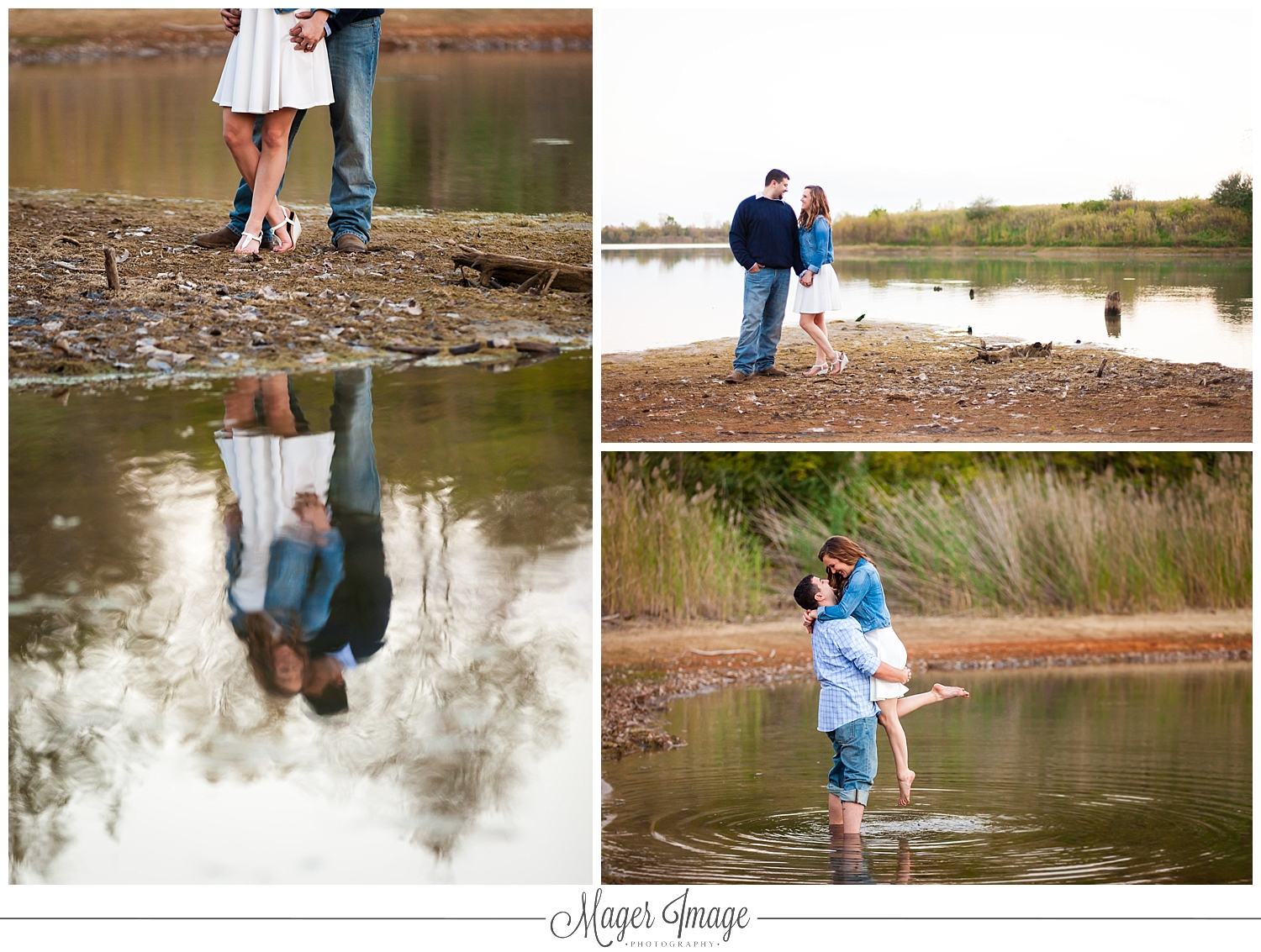 engagement session in the water