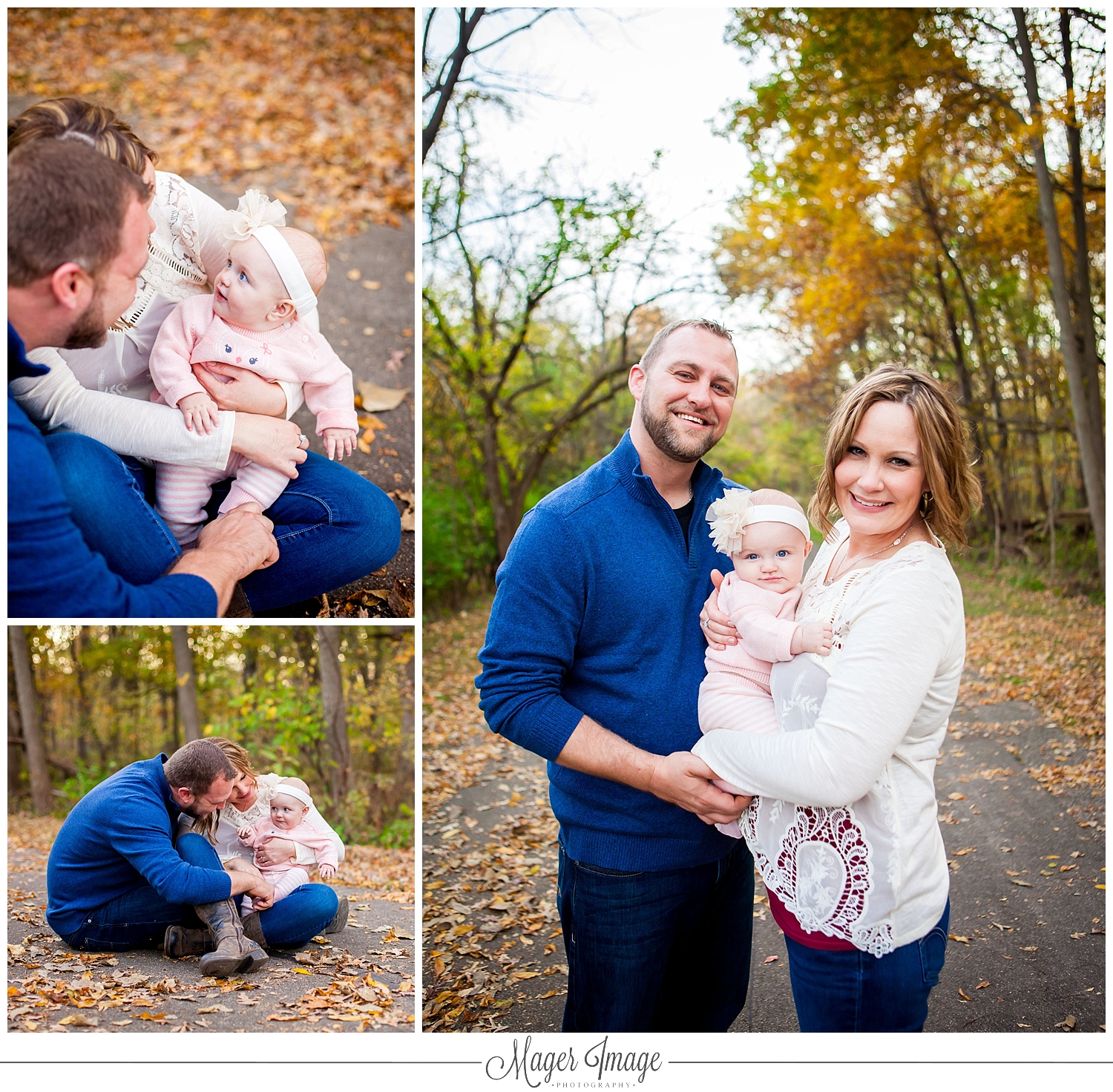 four month old baby family shots during engagement sesh