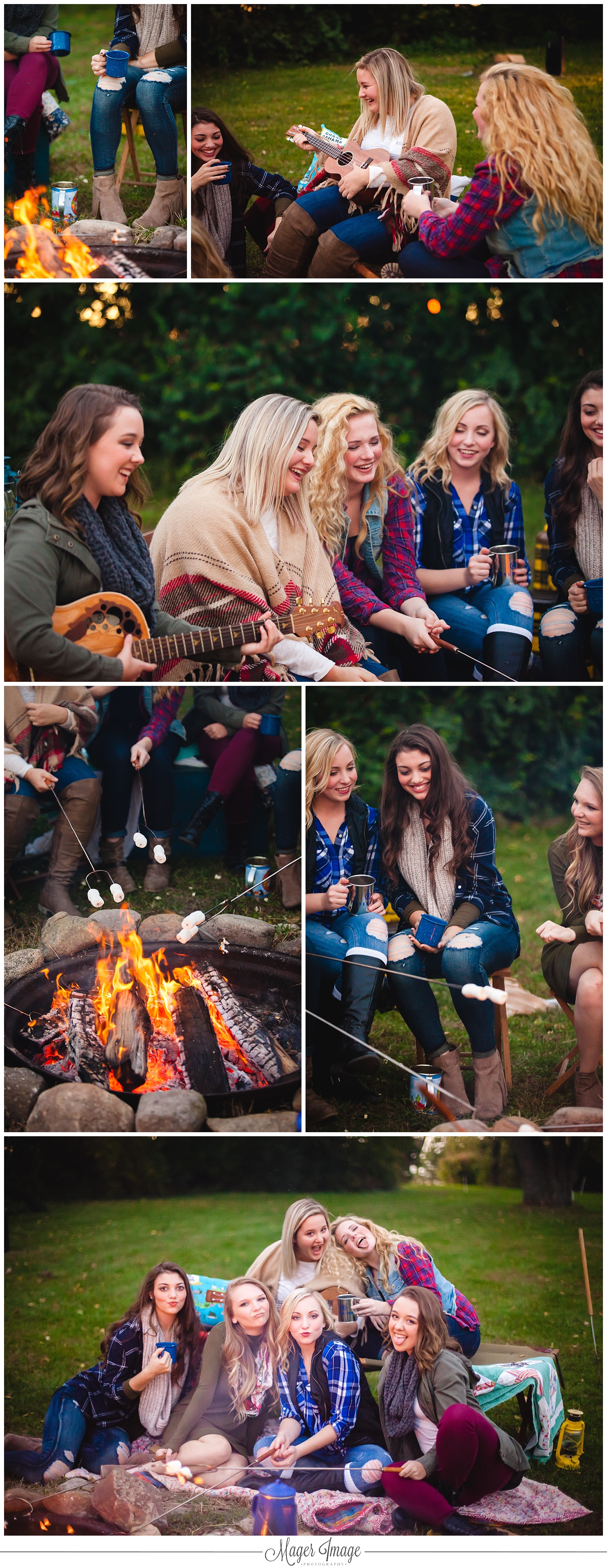 campfire camping themed styled photo shoot
