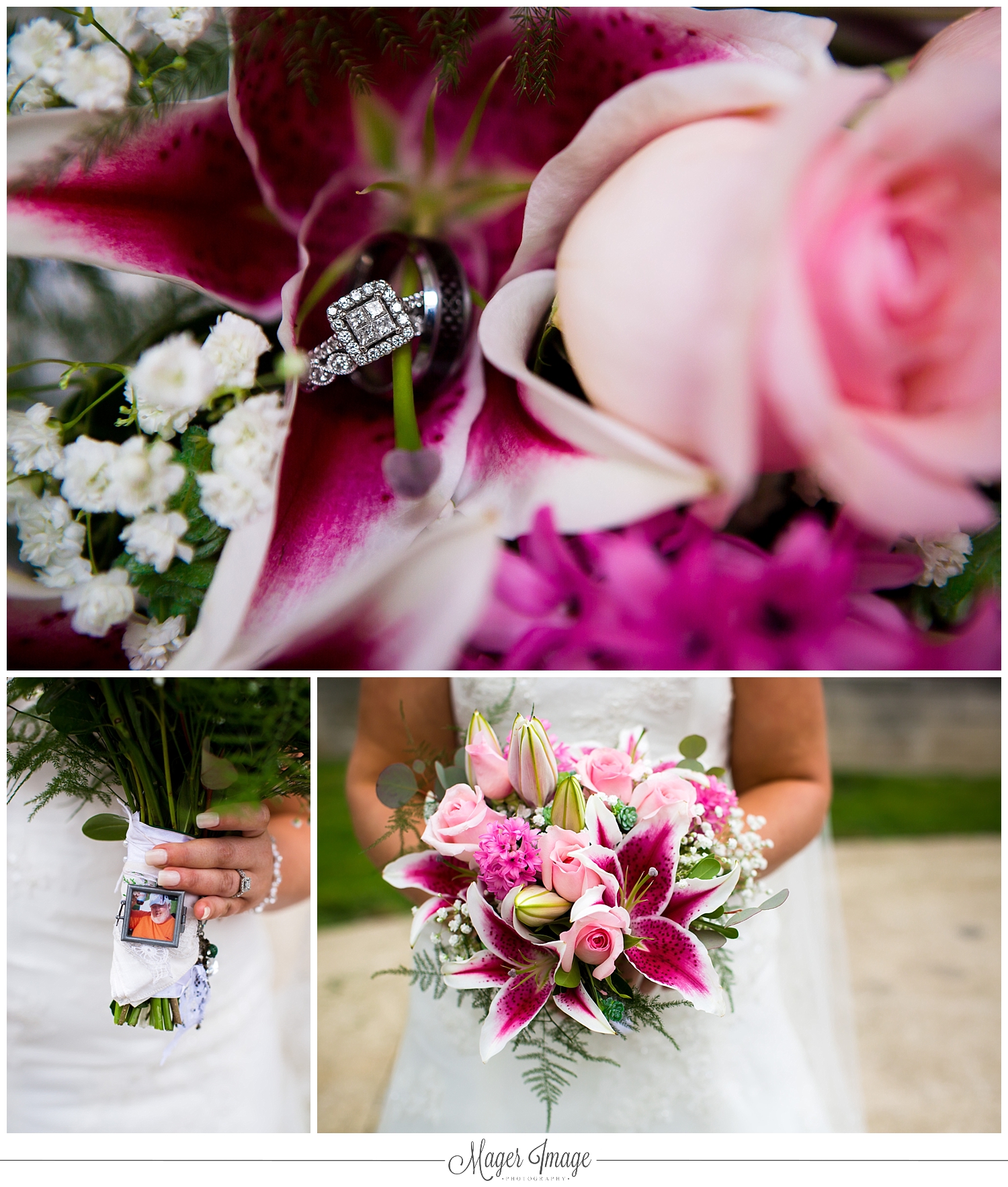 pink tones lily's hot pink wedding flowers