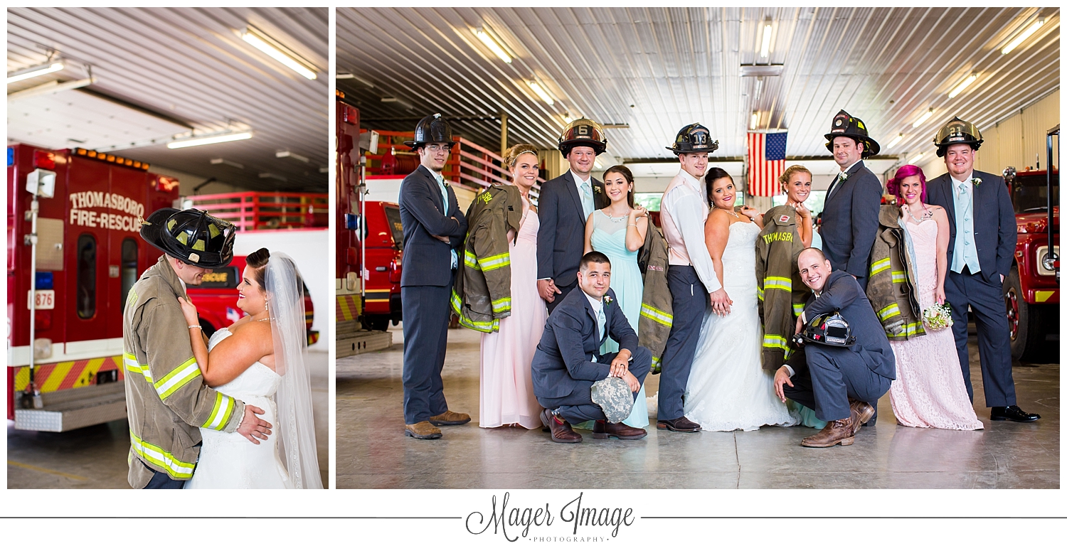 firefighter wedding photography