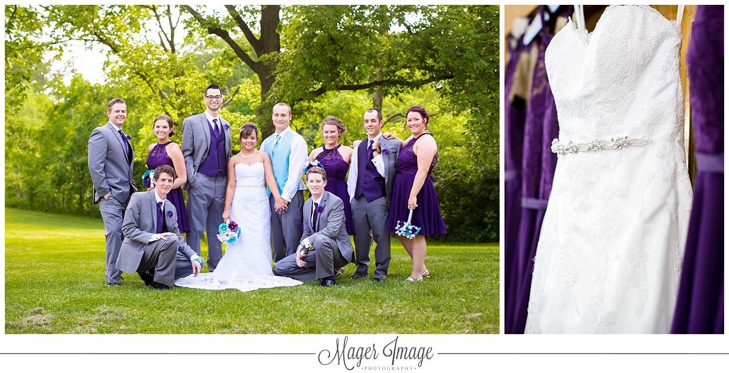 blue purple grey wedding colors bridal party