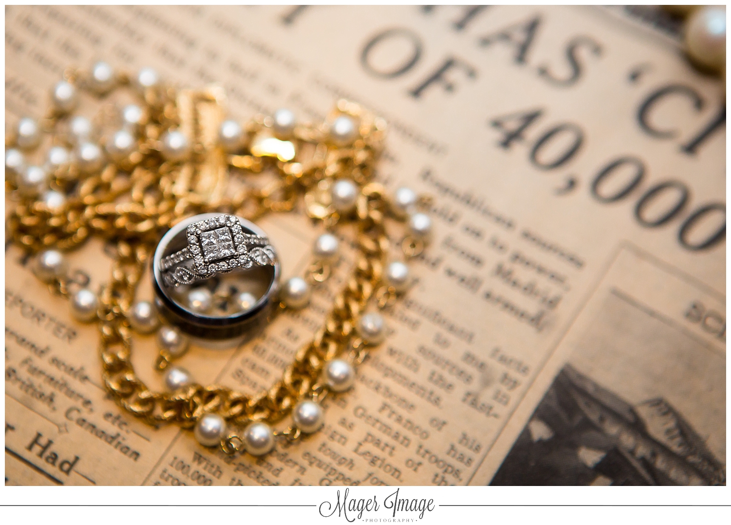 newspaper ring shot old time theme