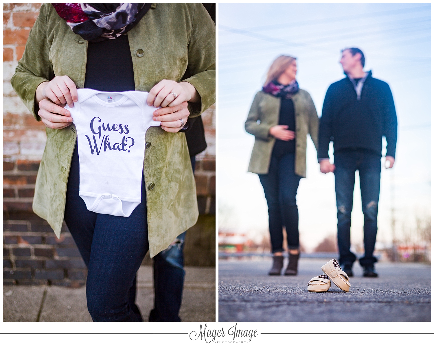 guess what onesie baby announcement shoe illinois photographer