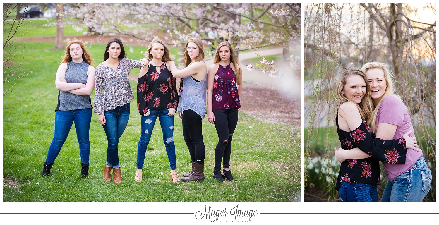 senior spring group photoshoot