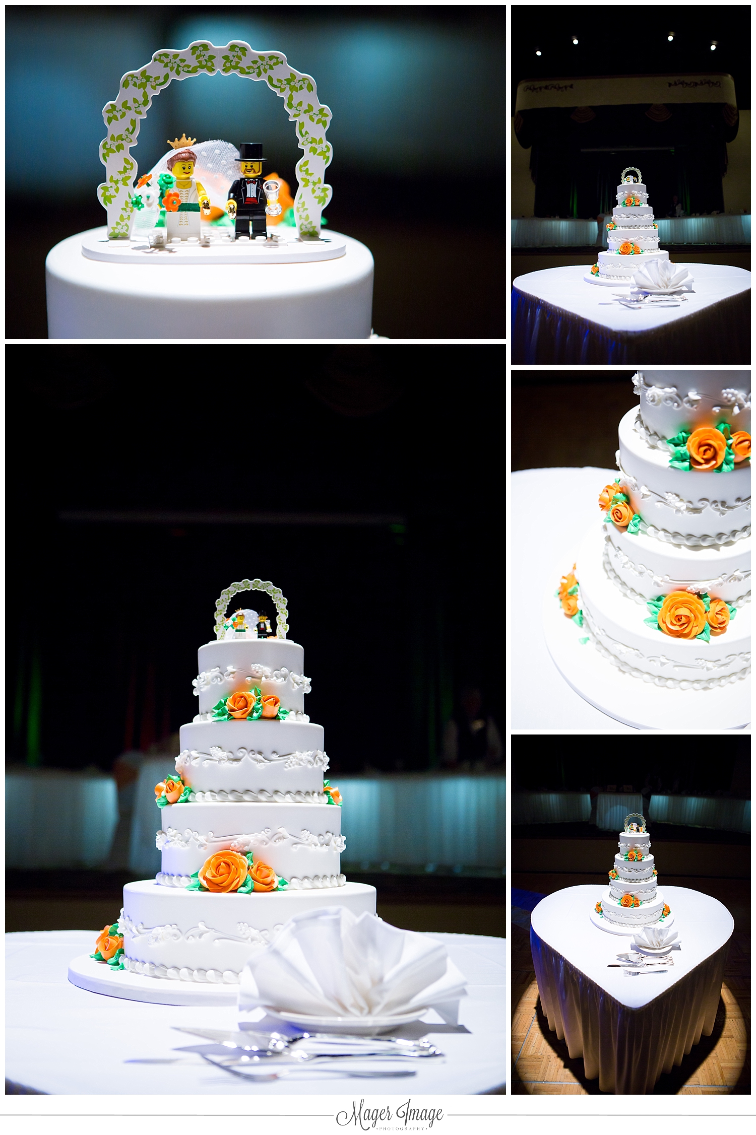 wedding cake lego irish orange green