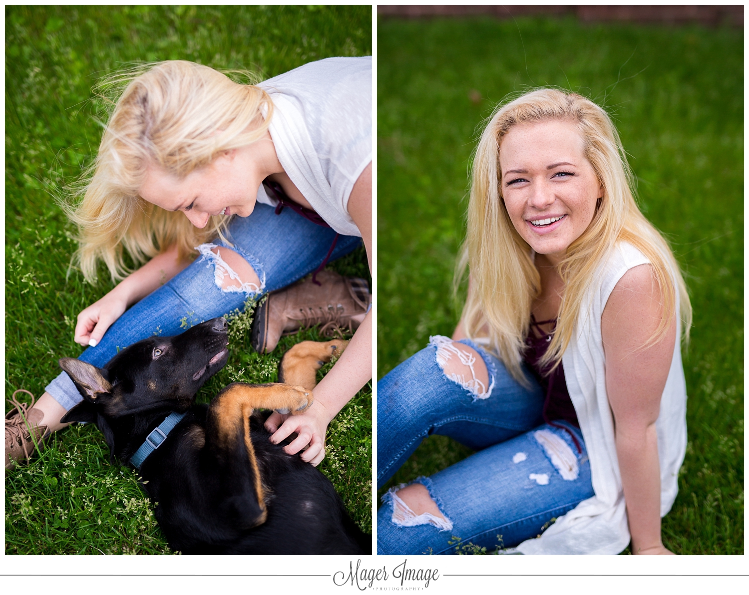 girl and puppy champaign photographer