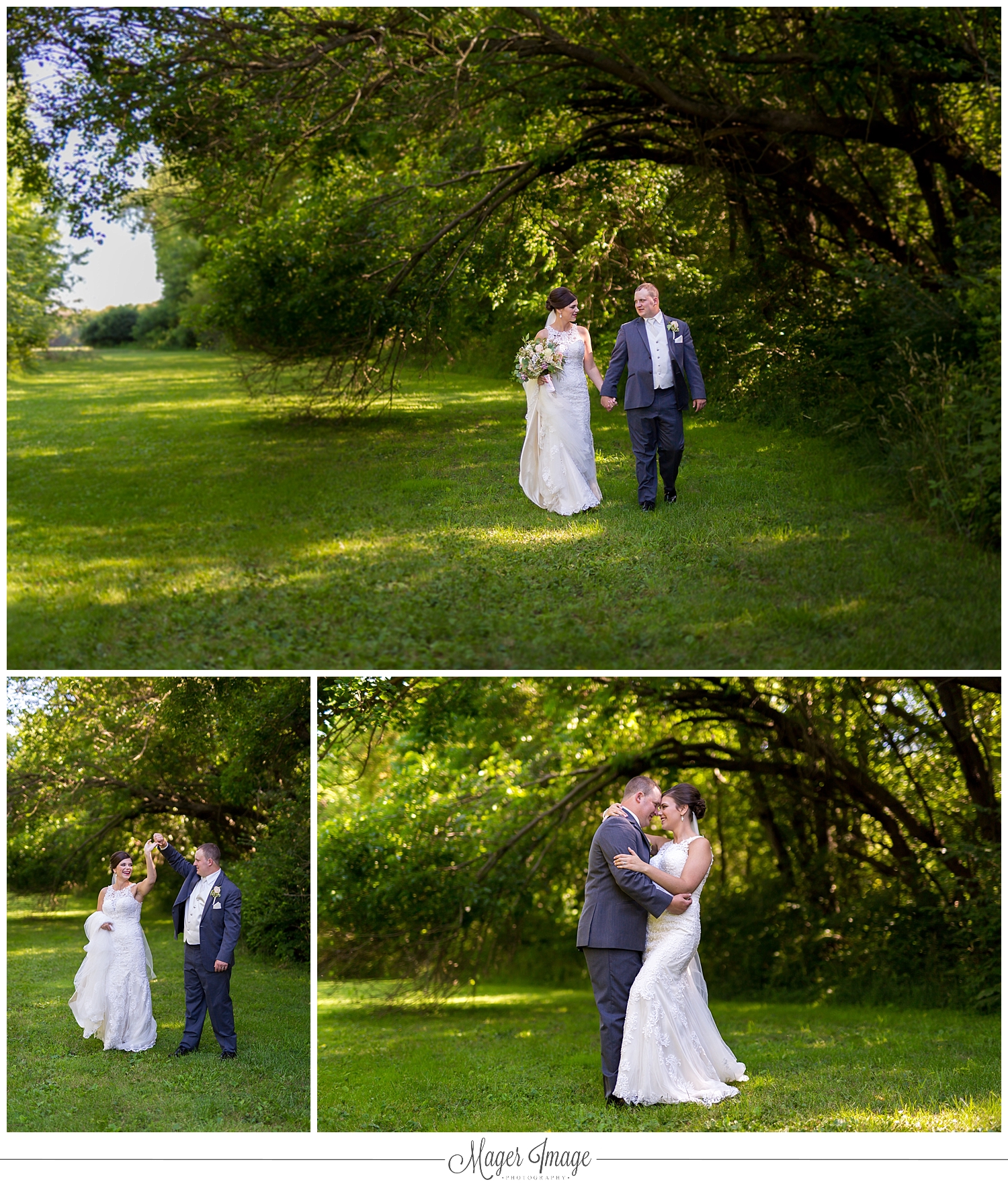 bride groom outdoors twirl