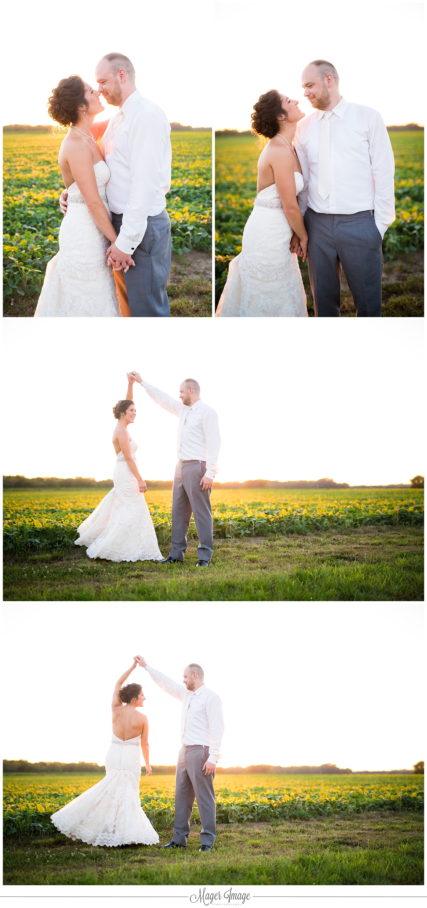 family farm sunset bridal photos