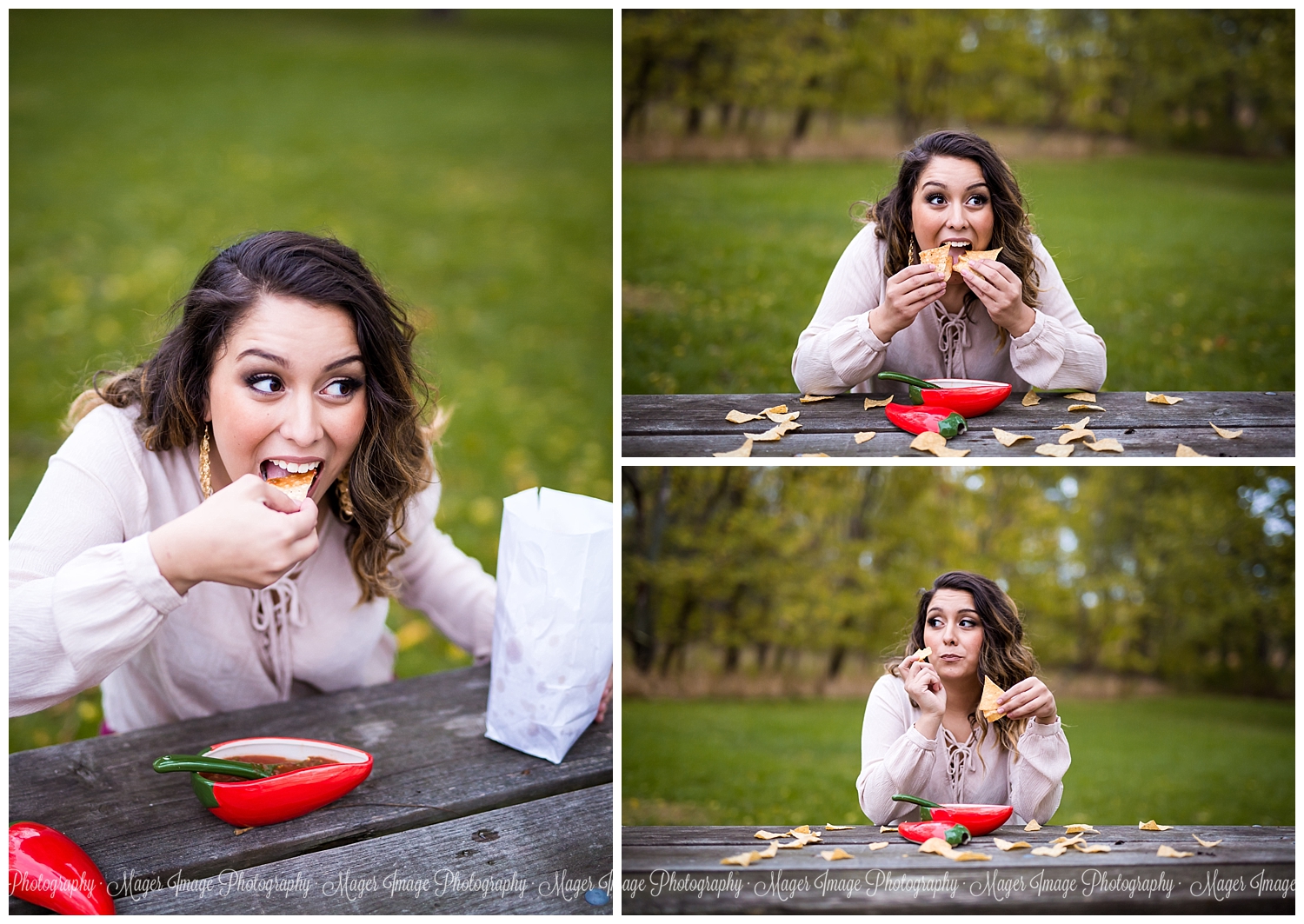 eat chips prop picnic table