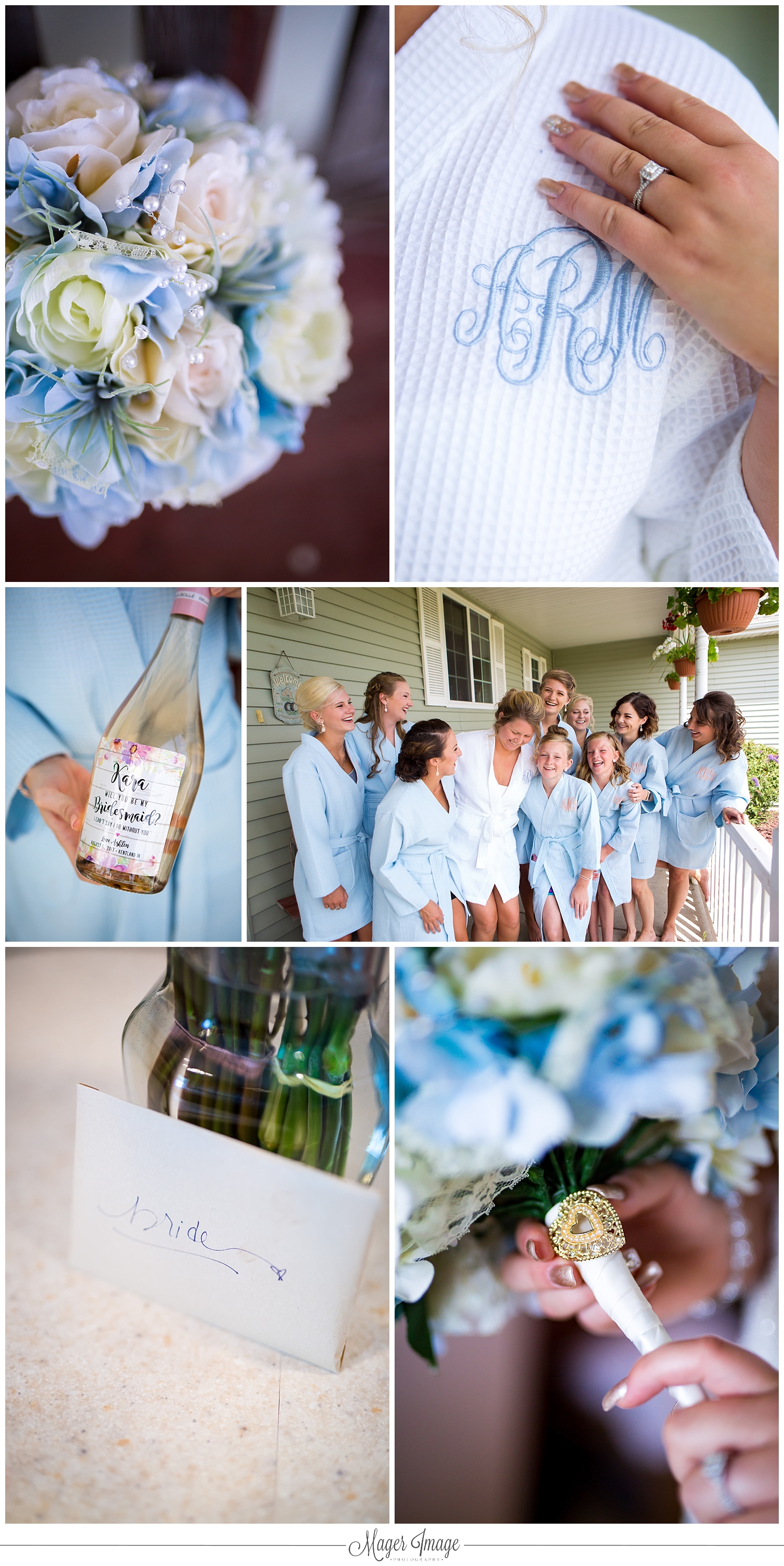 bridesmaids robes gifts flowers