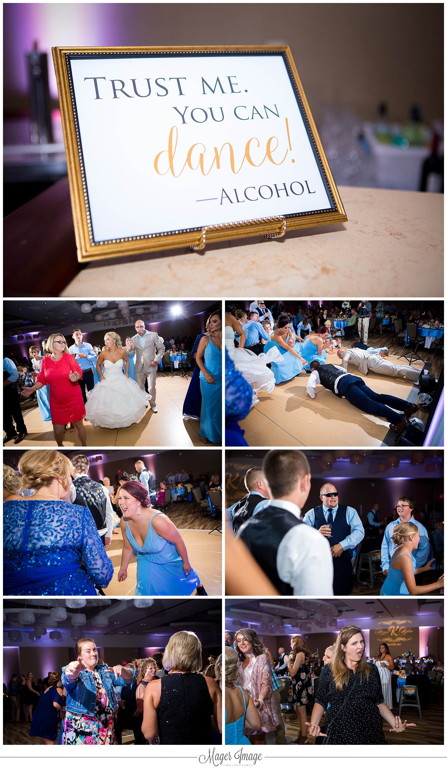 reception notes you can dance alcohol
