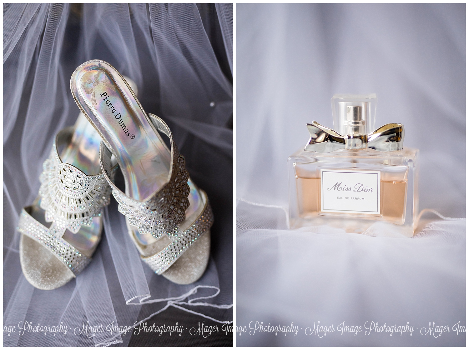 shoes perfume bride veil details