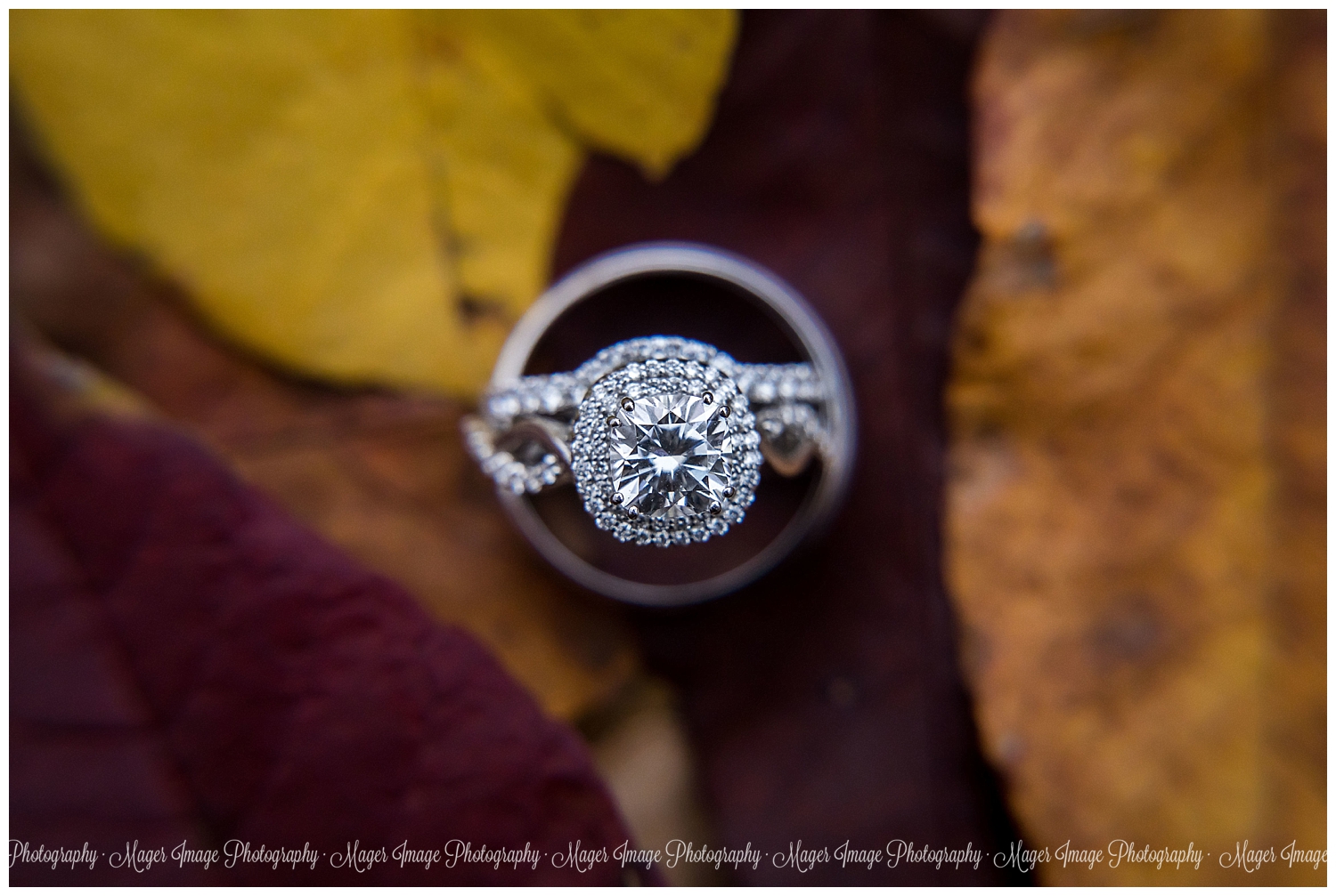 fall ring leaves diamond champaign jewler