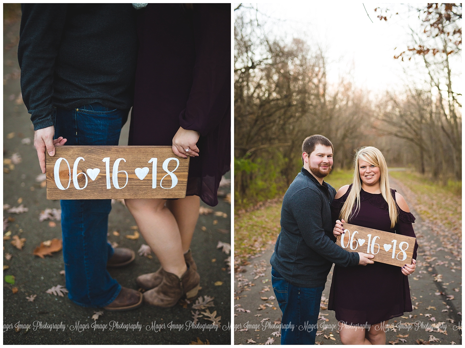 diy save the date photo wood sign