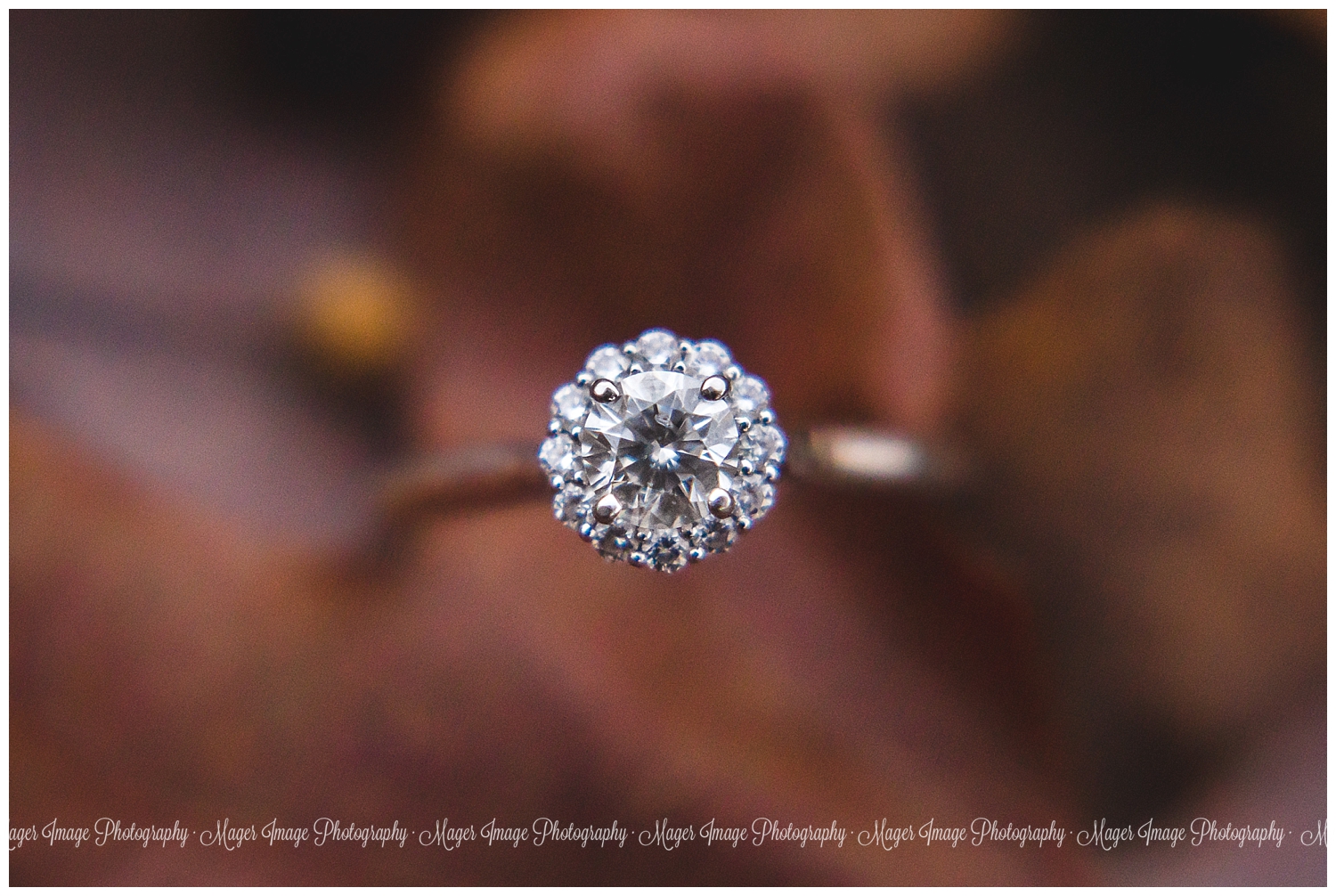 leaf diamond engagement ring