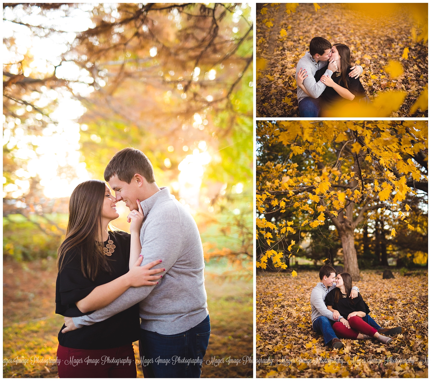yellow fall leaves couple love