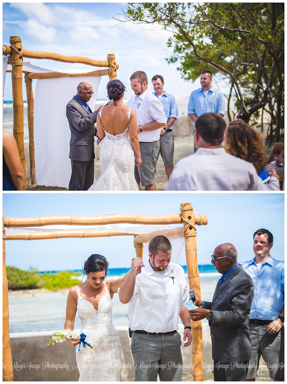 caribbean wedding beach vows