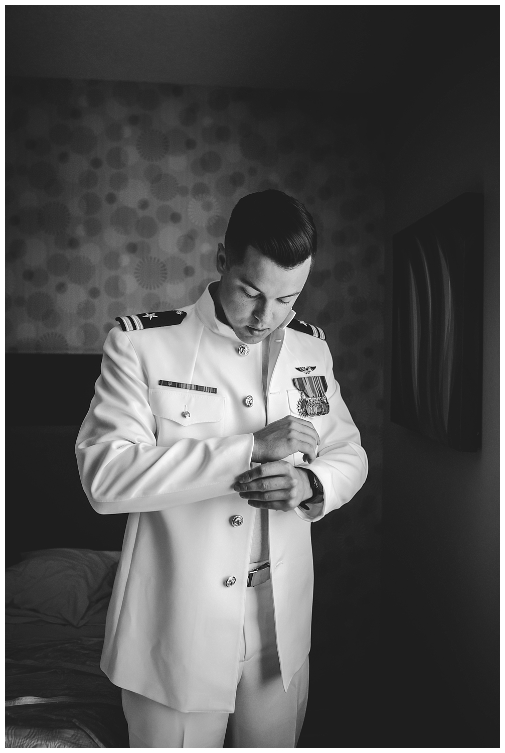 navy lieutenant wedding morning dressed