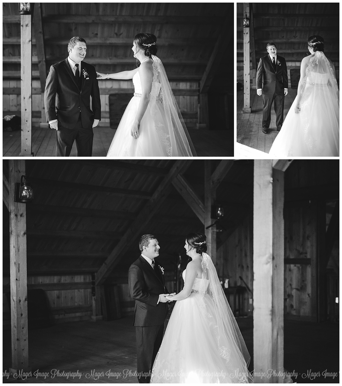 first look barn loft couple bride groom