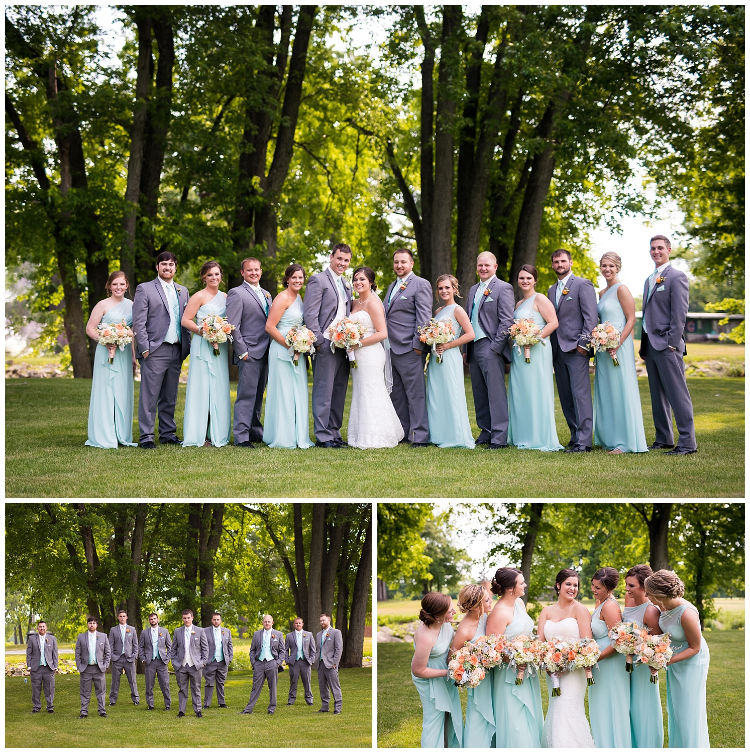 bridal party at fairbury golf course