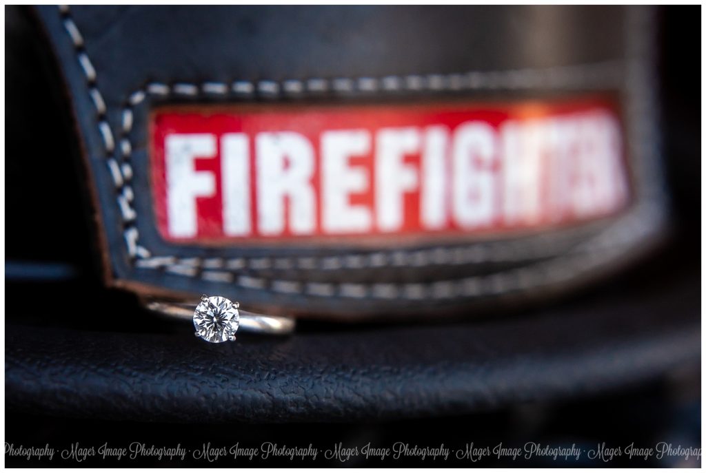 firefighter engagement ring bling