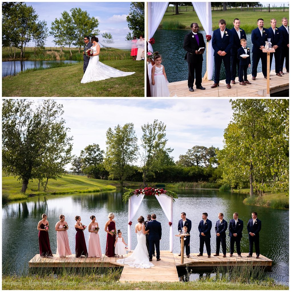 pond outdoor wedding ceremony