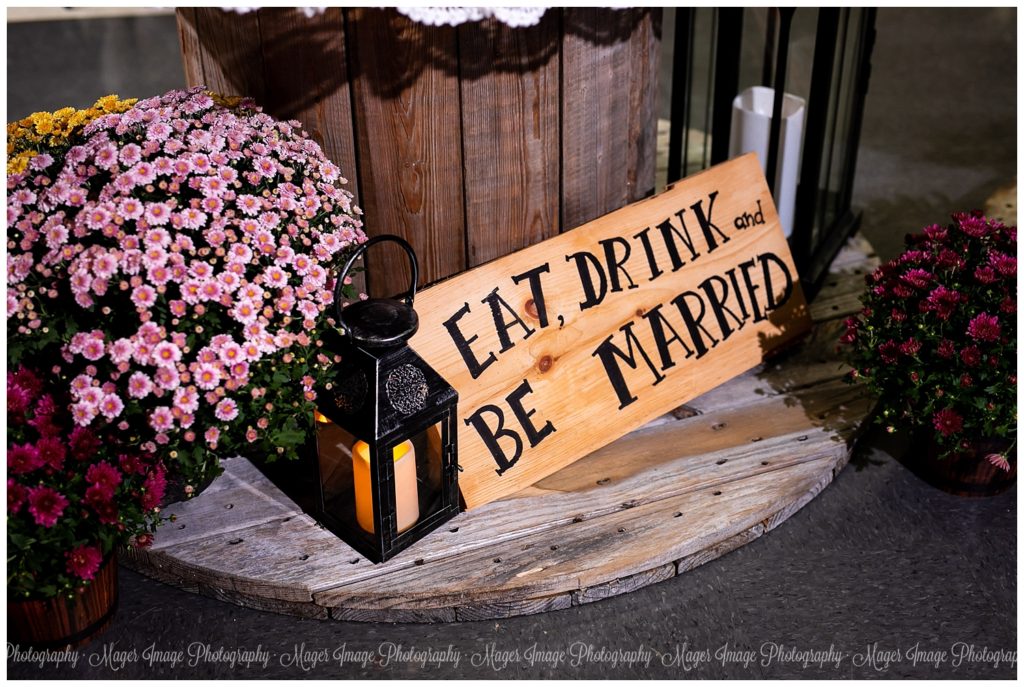 eat drink be married sign