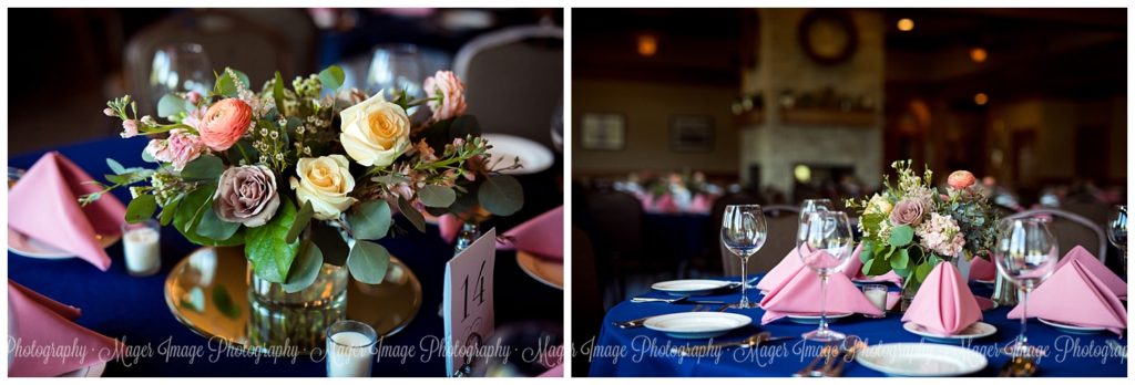pink and blue wedding colors