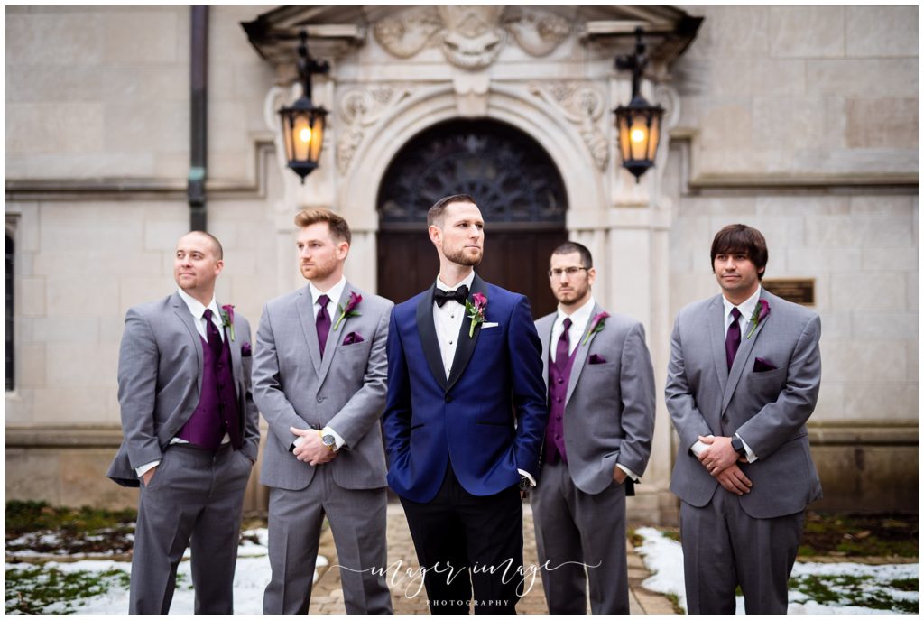 purple navy grey wedding colors