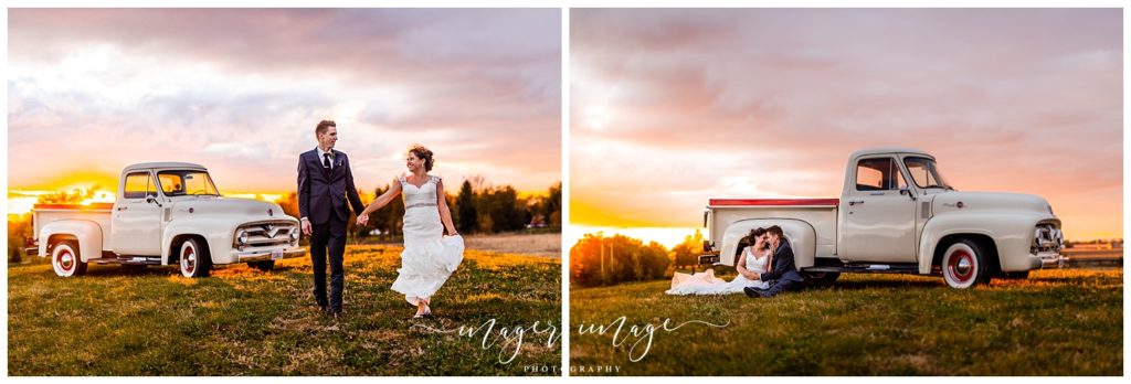 willow creek farm truck sunset portraits colorful windy