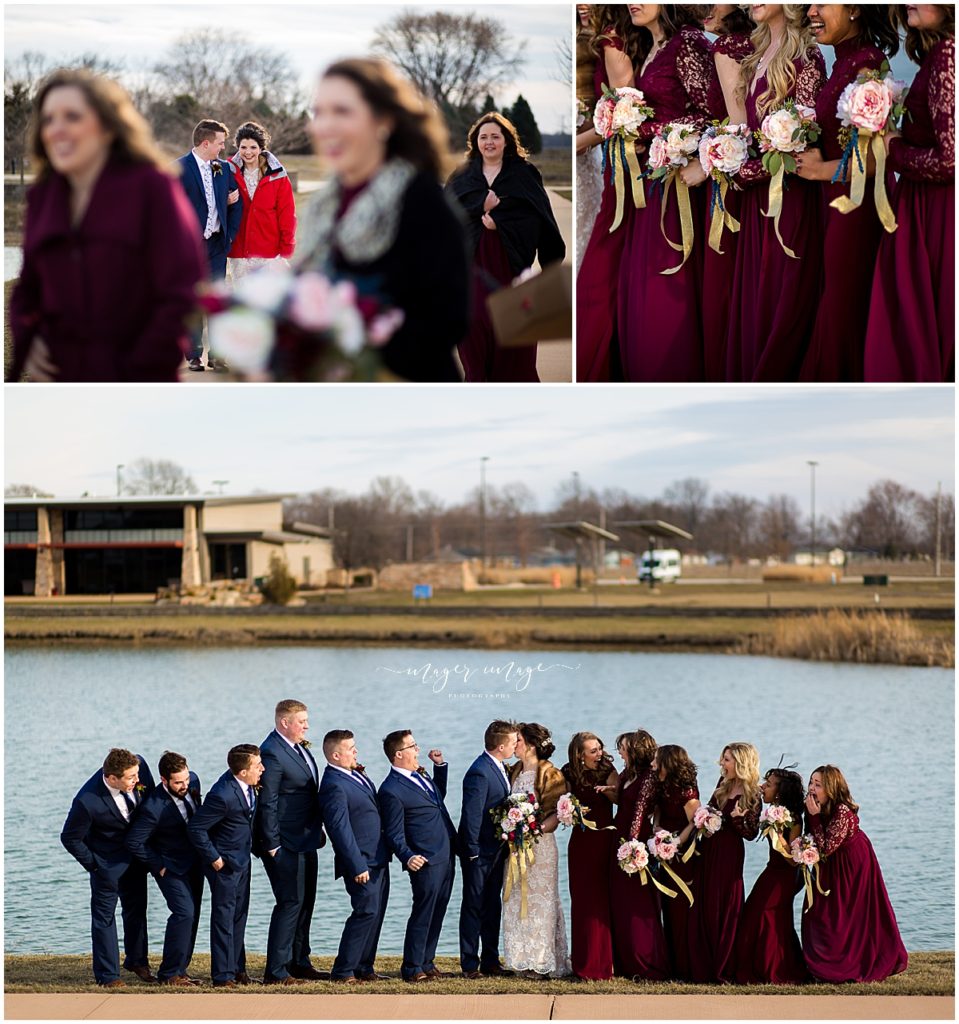 navy burgundy wedding details