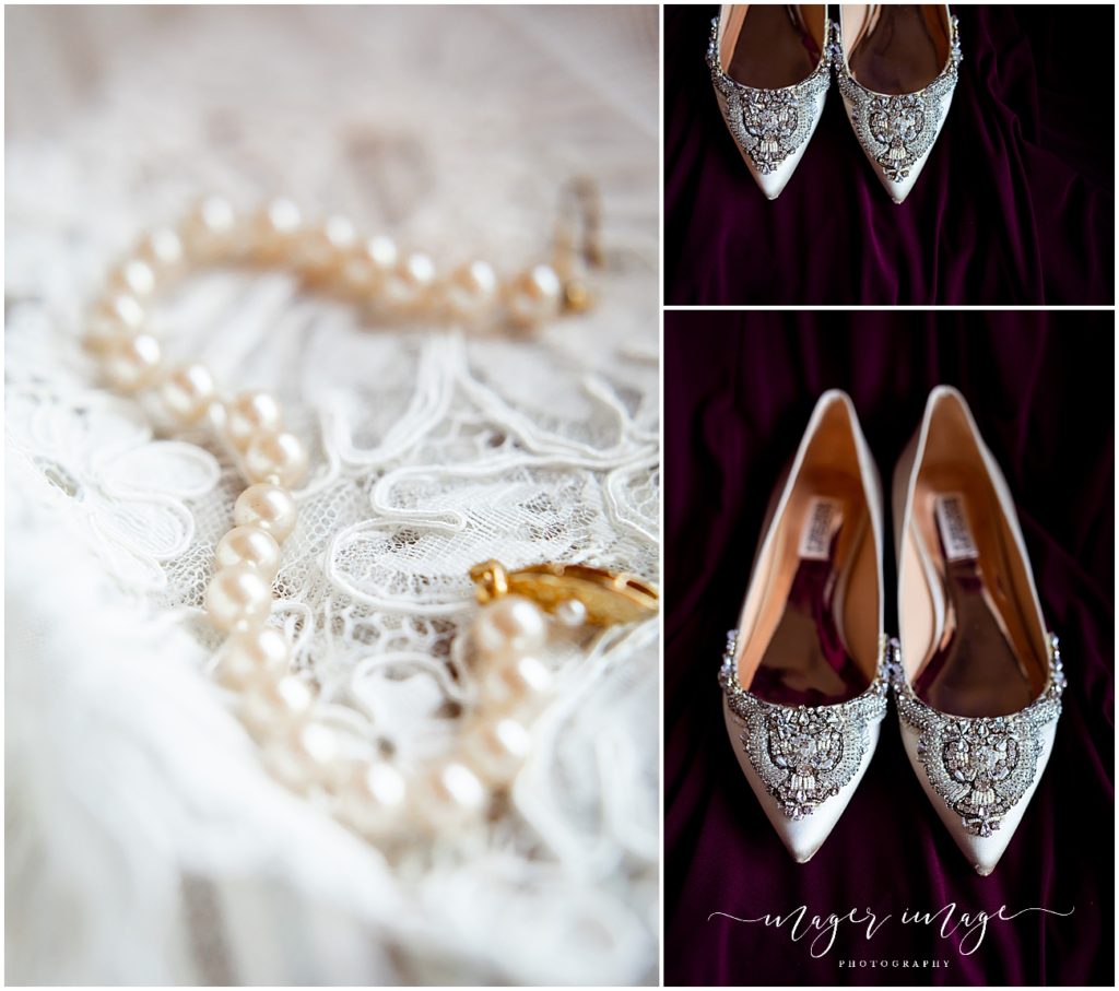 badgley mischka wedding flat shoes details