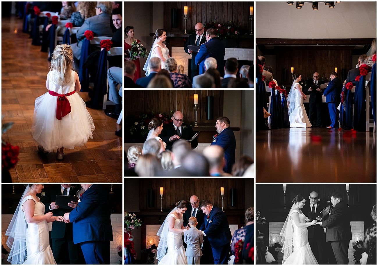 red and navy springfield illinois wedding