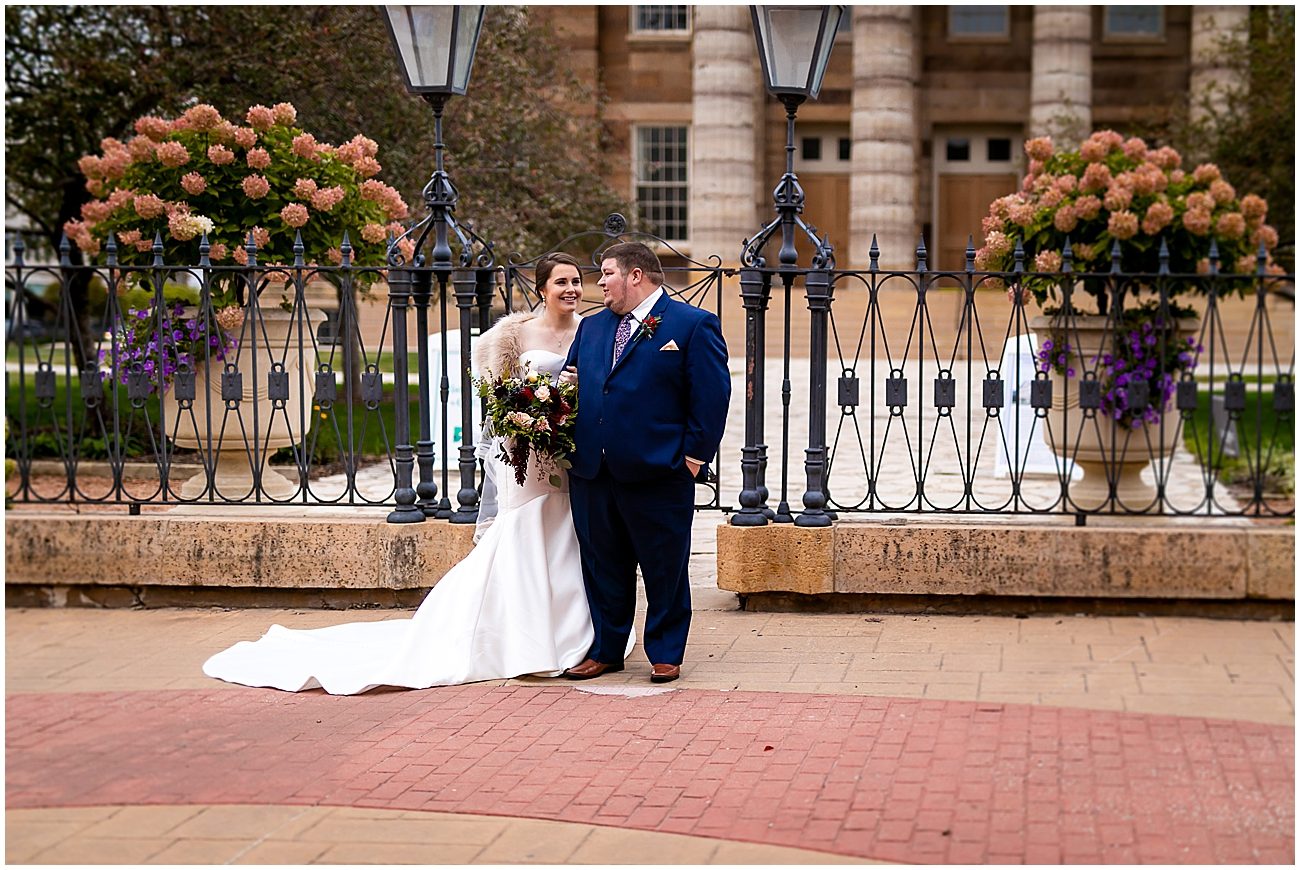 red downtown springfield illinois wedding 
