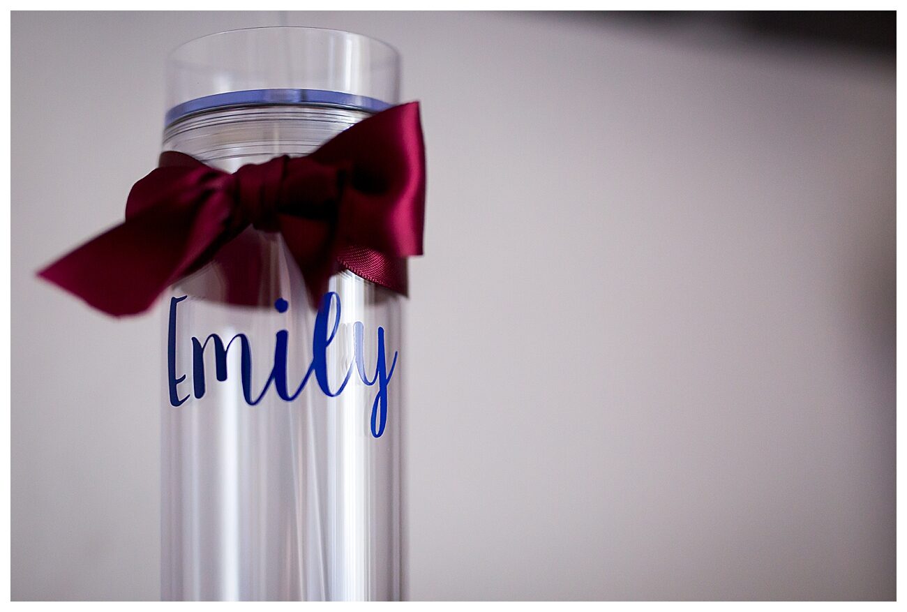 maroon and navy bridesmaid personalized tervis