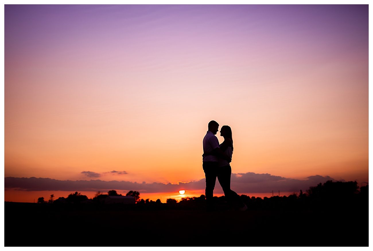 central illinois sunset engagement photography