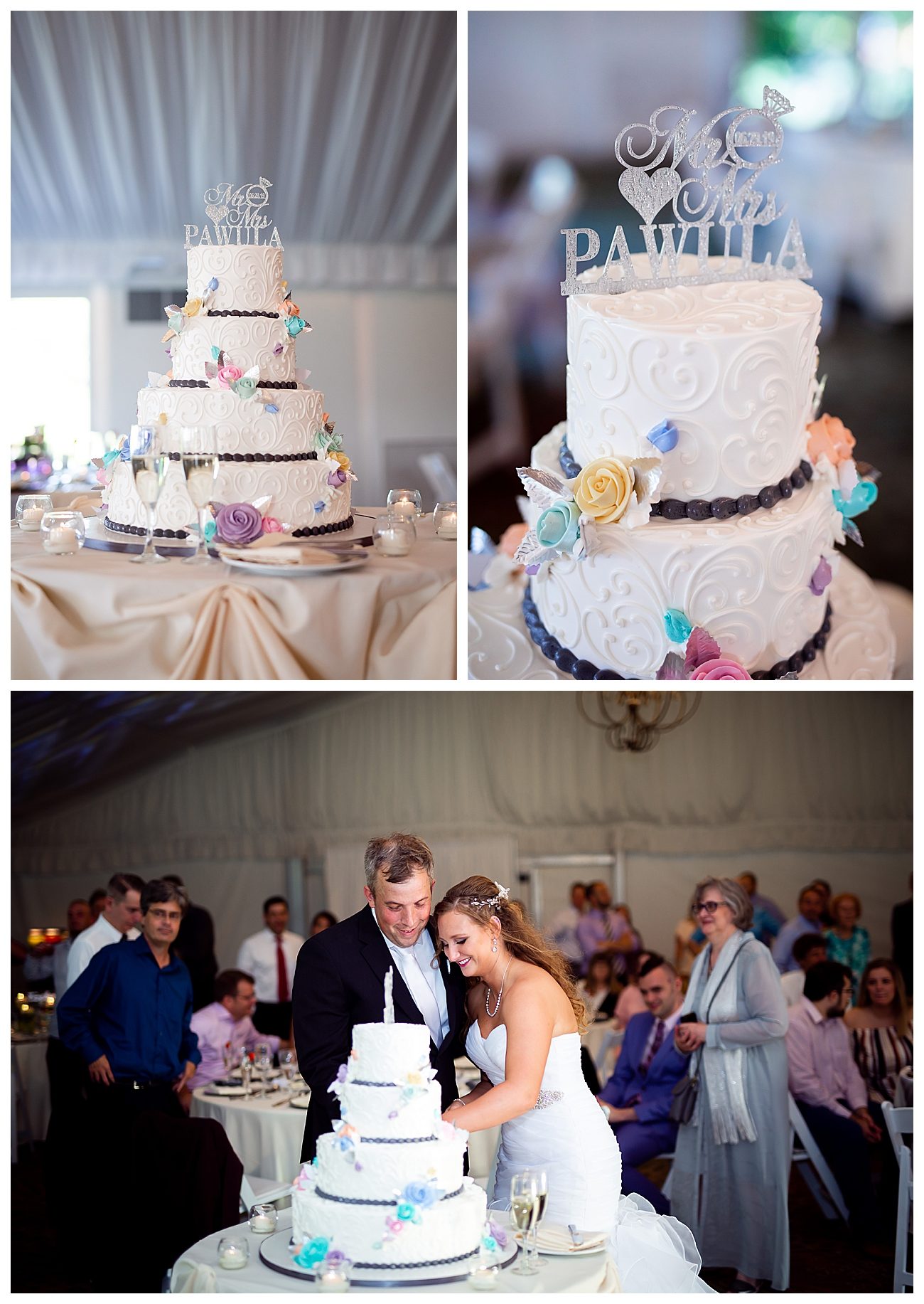 pastel wedding cake 