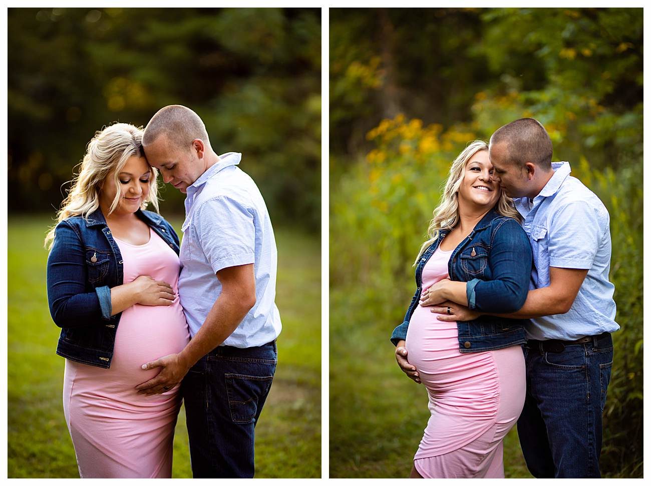 country greenery backdrop maternity session