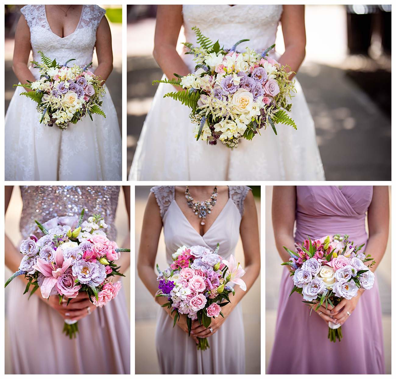 lavender spring wedding florals