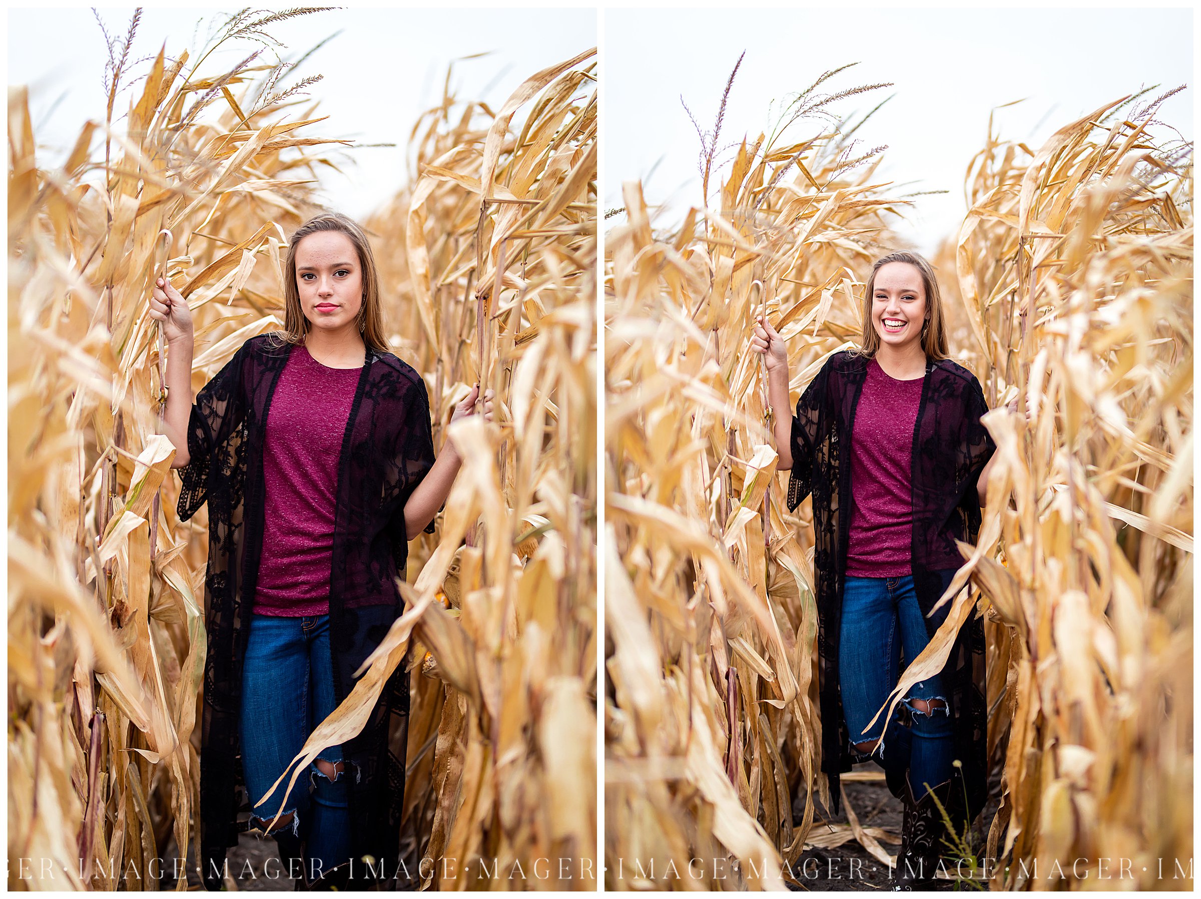 midwest corn senior photo shoot