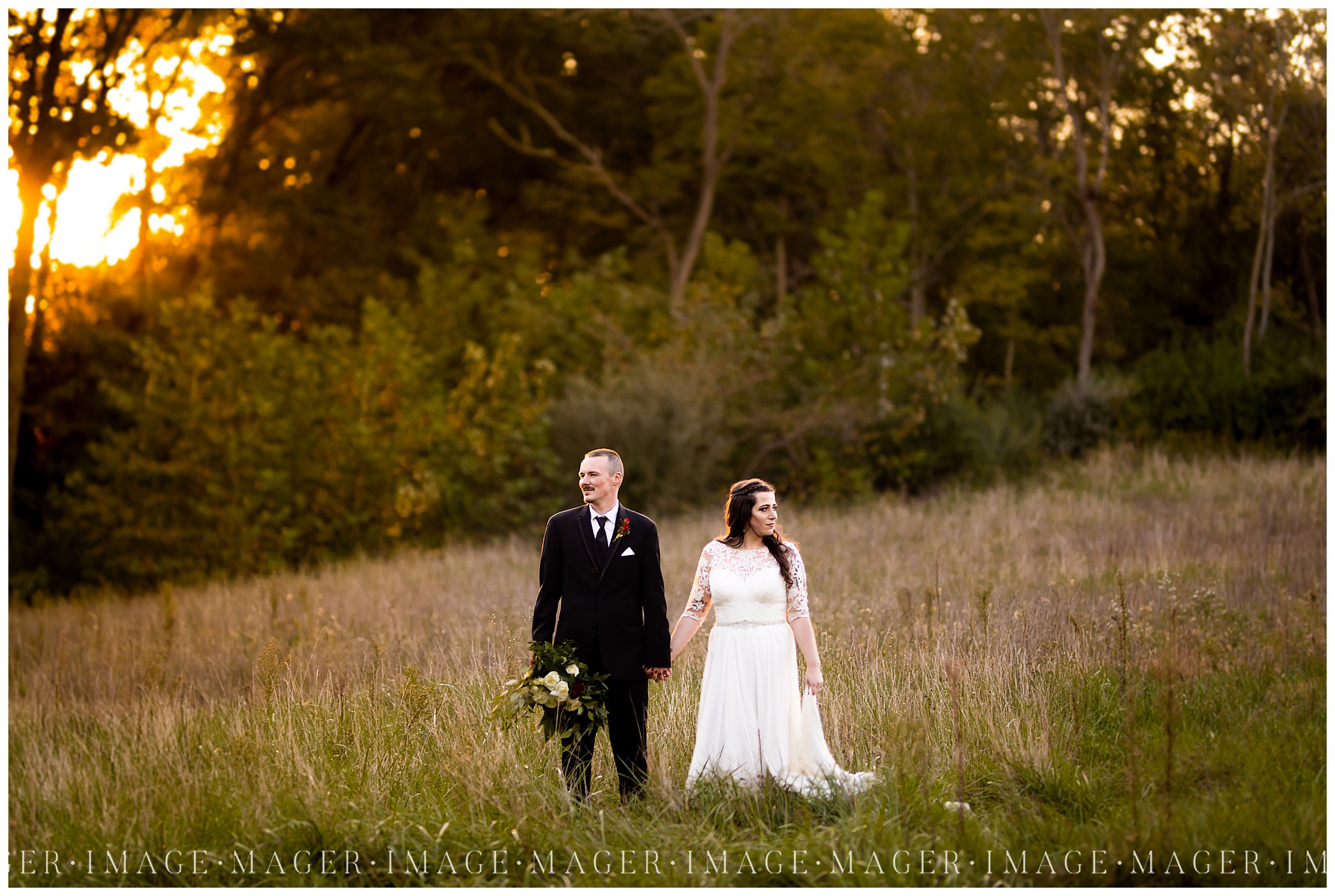 sunset prairie grass wedding photography 